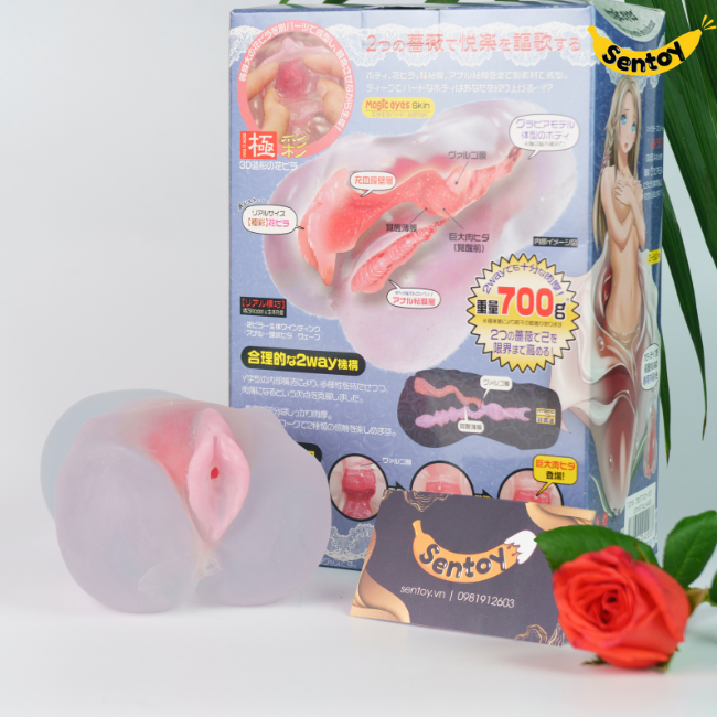 Âm đạo giả Magic Eyes La vie en Rose Crystal Hard 2 lỗ cao cấp (2)
