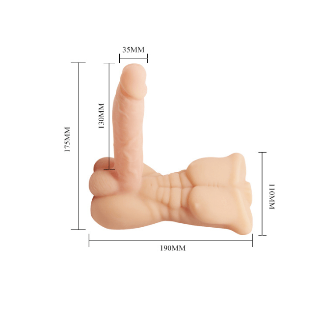 Dương vật giả bán thân búp bê Bigger Man rung kích thích mạnh (1)
