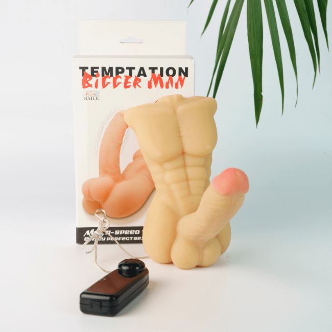 Dương vật giả bán thân búp bê Bigger Man rung kích thích mạnh (4)
