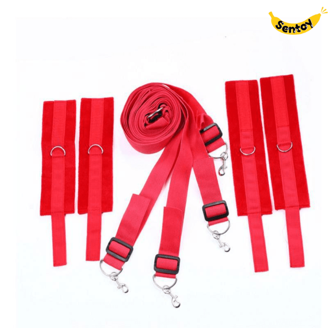 Bộ trói tay chân Bondage co dãn tốt chất liệu mềm mịn (10)