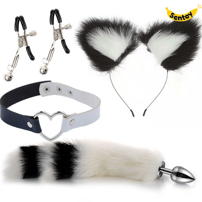 Đồ chơi BDSM sexy Cosplay đuôi cáo 4 phụ kiện quyến rũ (6)