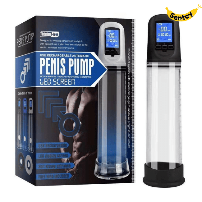 Máy tập dương vật PENIS PUMP lcd tự động tăng kích thước sức bền (4)