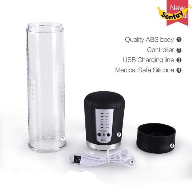 Máy tập dương vật Penis Pump cao cấp bơm hút tự động pin sạc (2)