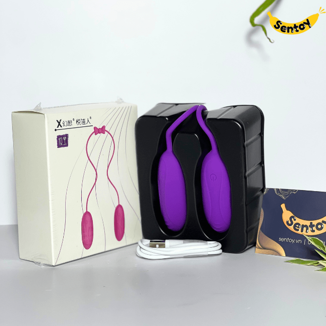 Trứng rung tình yêu Aphojoy hai đầu rung riêng biệt đa chế độ (7)