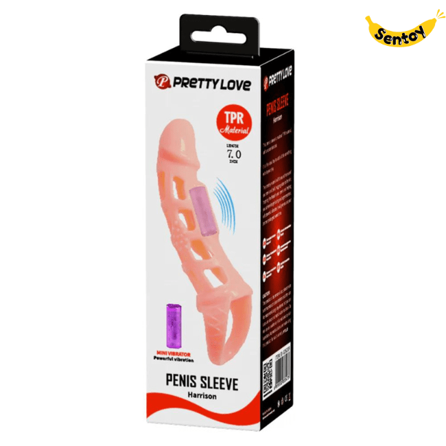 Bao cao su dạng lưới Pretty Love Harrison Penis Sleeve có rung (7)
