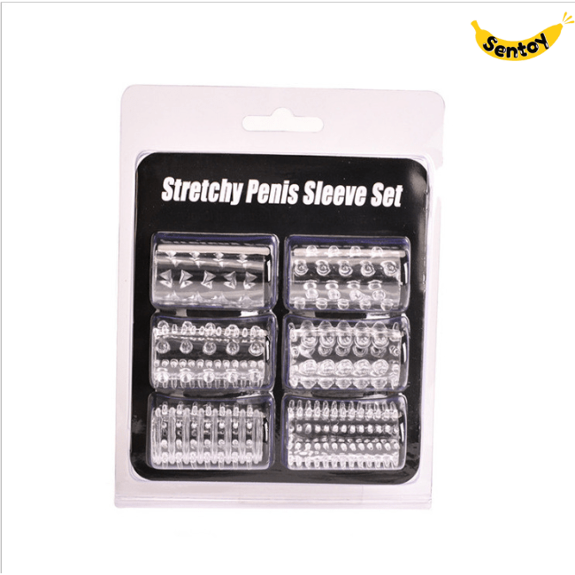 Bao cao su gai mềm Stretchy Penis Sleeve Set 6 mẫu (2)