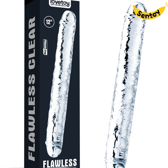 Dương vật Lovetoy Flawless Clear Double hai đầu trong suốt (1)