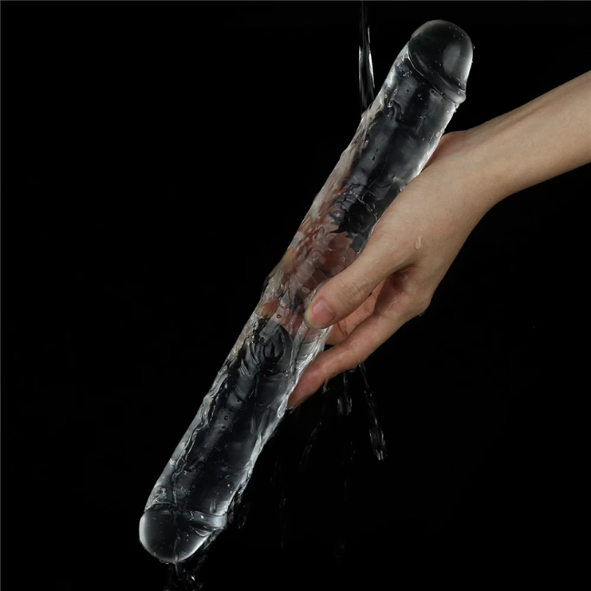 Dương vật Lovetoy Flawless Clear Double hai đầu trong suốt (5)