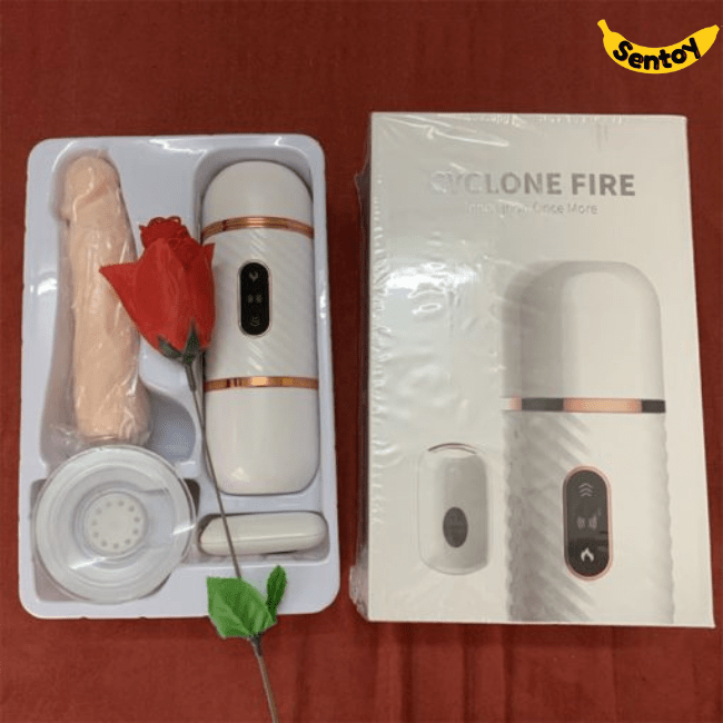 Dương vật giả Cyclone Fire rung thụt dính tường tỏa nhiệt (5)-min