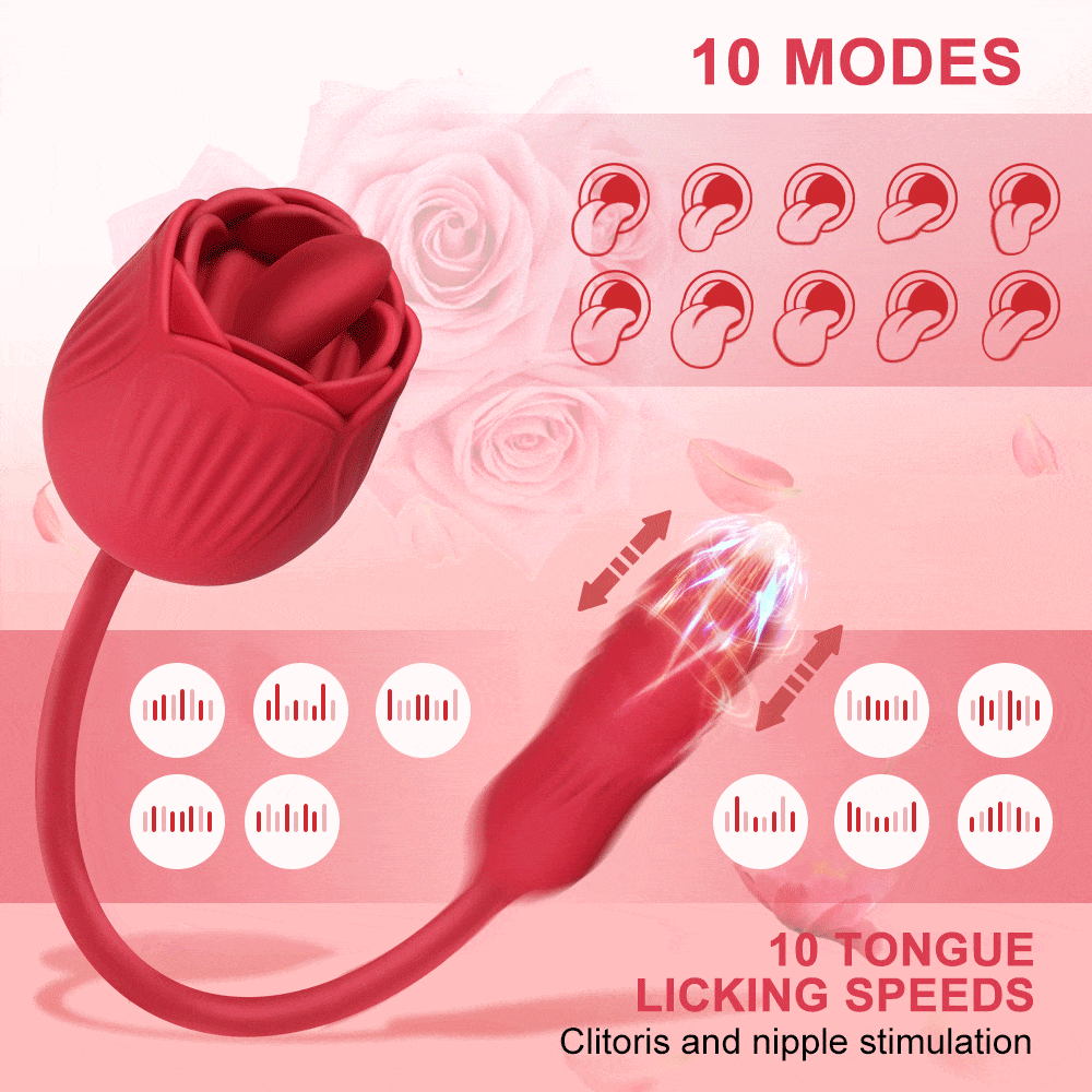 Trứng rung hoa hồng 2 đầu liếm rung thụt (2)