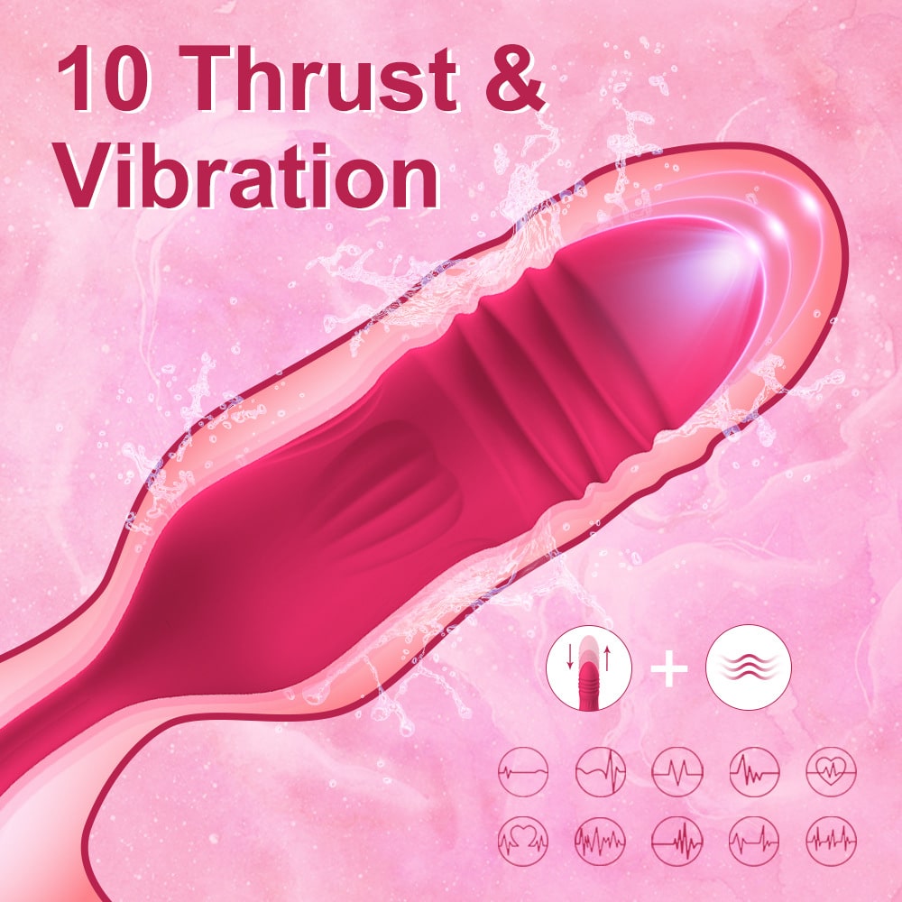Trứng rung tình yêu hoa hồng 2 đầu (9)