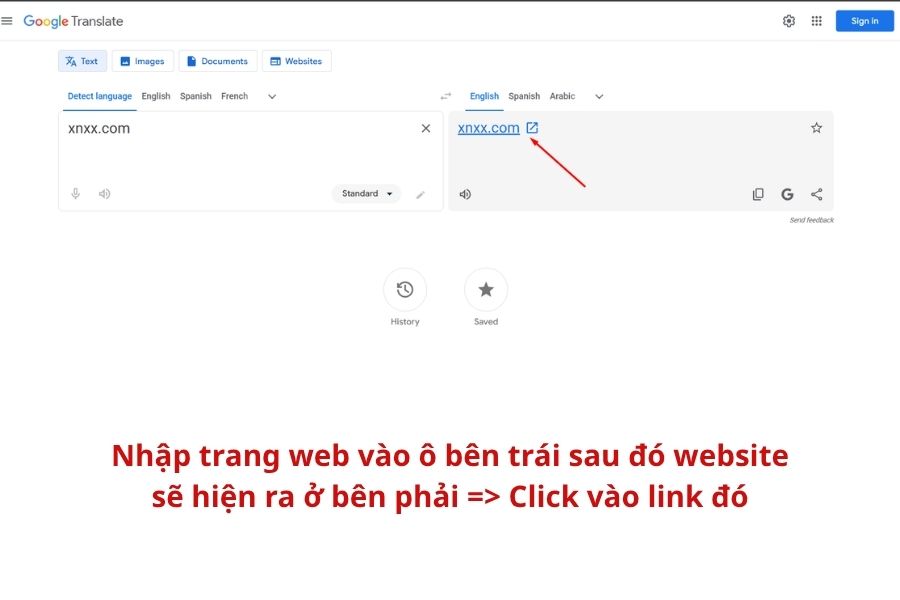 Cách vào Xvideos bằng google dịch