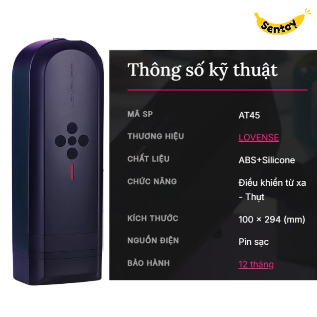 Máy thủ dâm Lovense Solace tự động kết nối App điện thoại