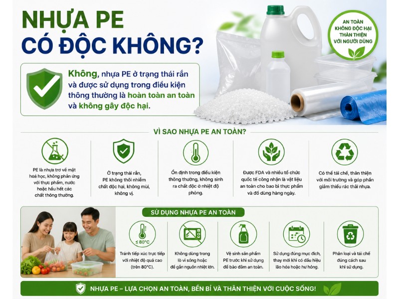 Độ an toàn của nhựa PE